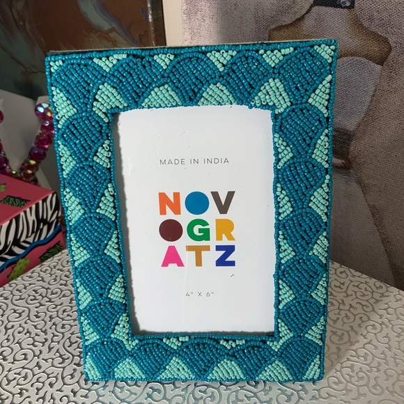 Other - Blue Beaded Picture Frame